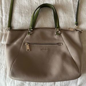 SOLD Beige Coach Crossbody purse and handbag